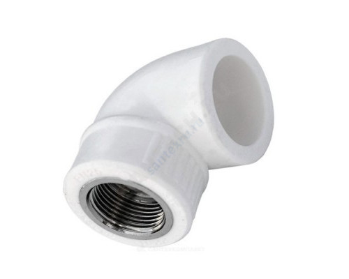 Угольник PP-R комбинированный белый ВР Дн 25х1/2"х90гр Китай