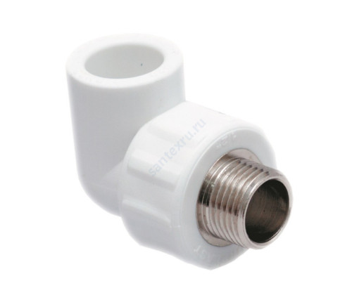 Угольник PP-R комбинированный белый НР Дн 20х1/2" VALFEX 10126020
