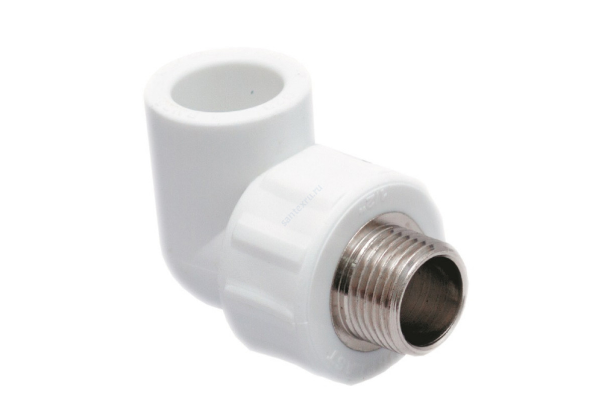 Угольник PP-R комбинированный белый НР Дн 25х1/2" VALFEX 10126125