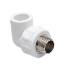 Угольник PP-R комбинированный белый НР Дн 25х3/4" VALFEX 10126025