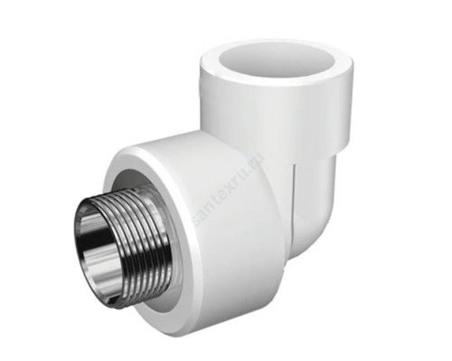 Угольник PP-R комбинированный белый НР Дн 20х1/2" RTP (РосТурПласт) 10799