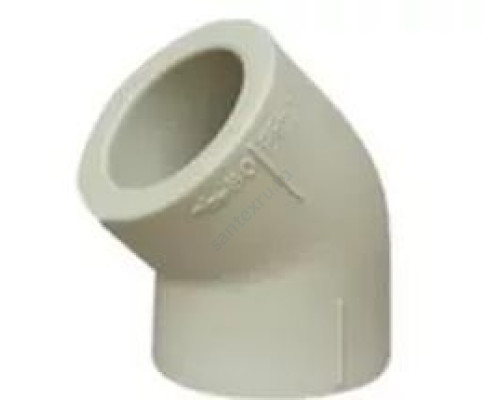 Угольник PP-R серый внутренняя пайка Дн 50х45гр VALFEX 10107050Г