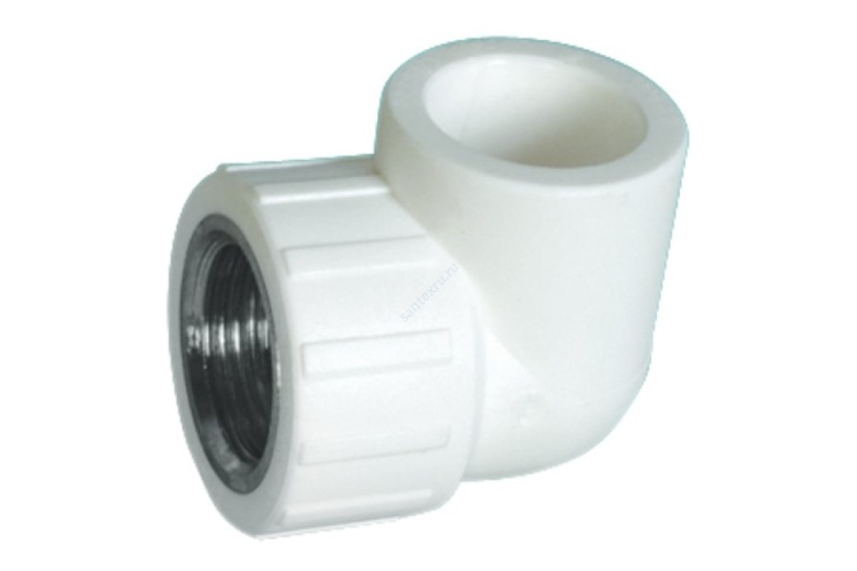 Угольник PP-R комбинированный белый ВР Дн 20х1/2" RTP (РосТурПласт) 10790