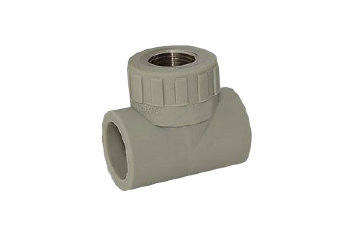 Тройник PP-R комбинированный серый ВР Дн 32х3/4" VALFEX 10127132Г