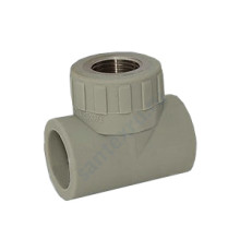 Тройник PP-R комбинированный серый ВР Дн 32х3/4" VALFEX 10127132Г