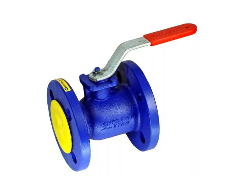 Кран шаровой чугун 565A Ду 200 Ру16 фл рукоятка Тмакс=150 оС Zetkama 565A200C05