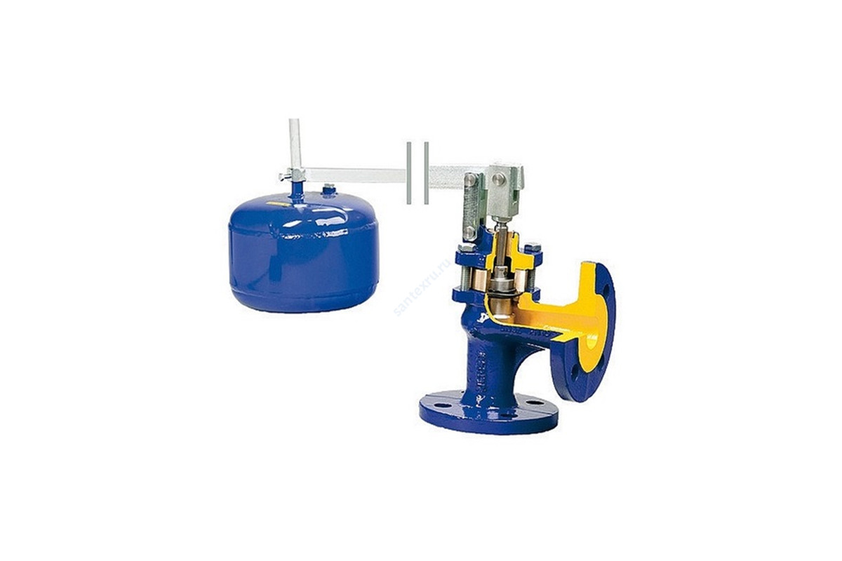 Клапан поплавковый прямой чугун 274 Ду 100 Ру16 фл полнопроходной поплавок Zetkama 274A100B16