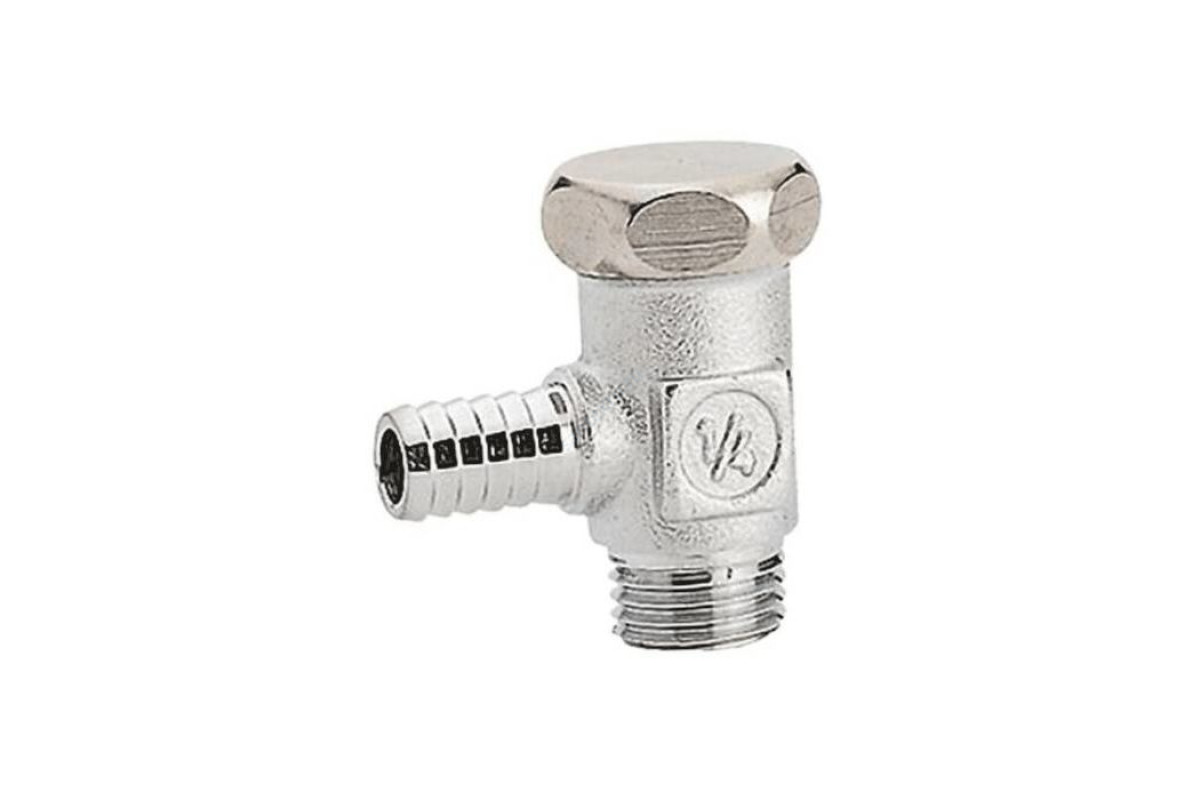 Кран шаровой латунь сливной R65D хром Ду 10 Ру10 НР/штуц G3/8" под ключ Giacomini R65DX012