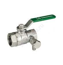 Кран шаровой латунь со спускником R250WS хром Ду 40 Ру35 ВР G1 1/2" рычаг со спускником Giacomini R250SX147