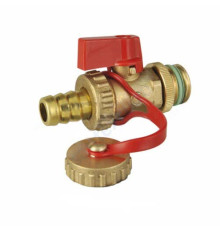 Кран шаровой латунь сливной 135 НР флажок Icma