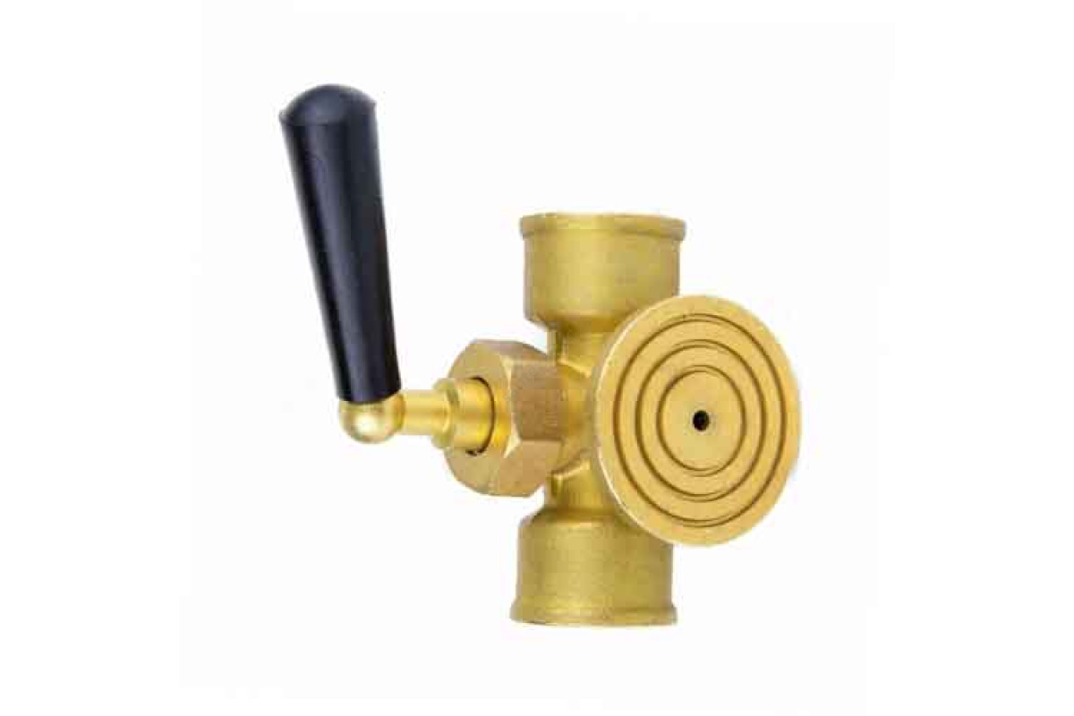 Кран для манометра 3-ходовой латунь 1063 Aquasfera