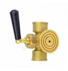 Кран для манометра 3-ходовой латунь 1063 Aquasfera