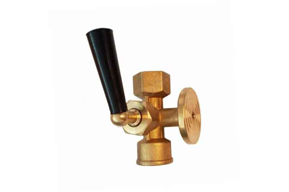 Кран для манометра 3-ходовой латунь 183 Icma М20х1,5