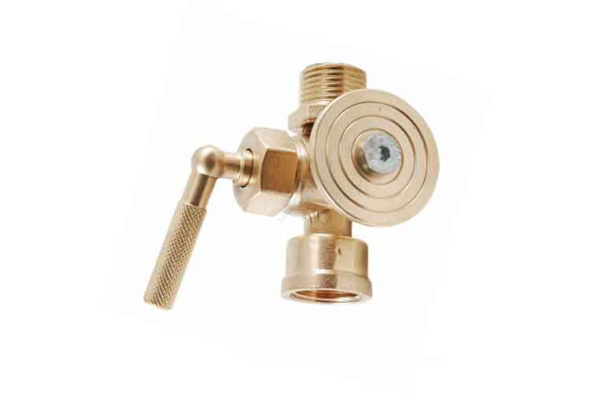 Кран для манометра 3-ходовой латунь 1808 OR