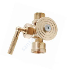 Кран для манометра 3-ходовой латунь 1808 OR