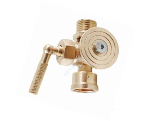 Кран для манометра 3-ходовой латунь 1808 OR