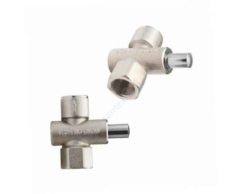 Кран для манометра кнопочный латунь VE2-2 Wika