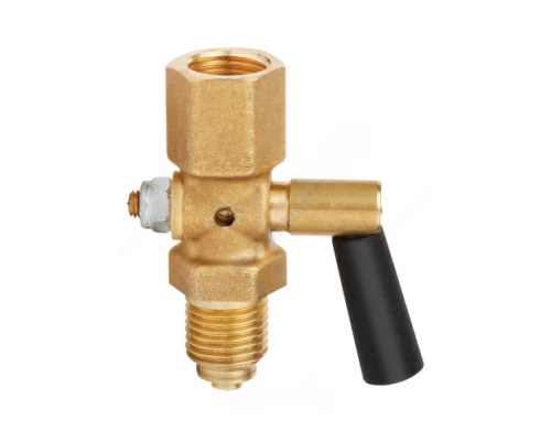 Кран для манометра 3-ходовой латунь 910.10 Ду 15 Ру25 ВР/НР G1/2" с рукояткой без фланца Wika