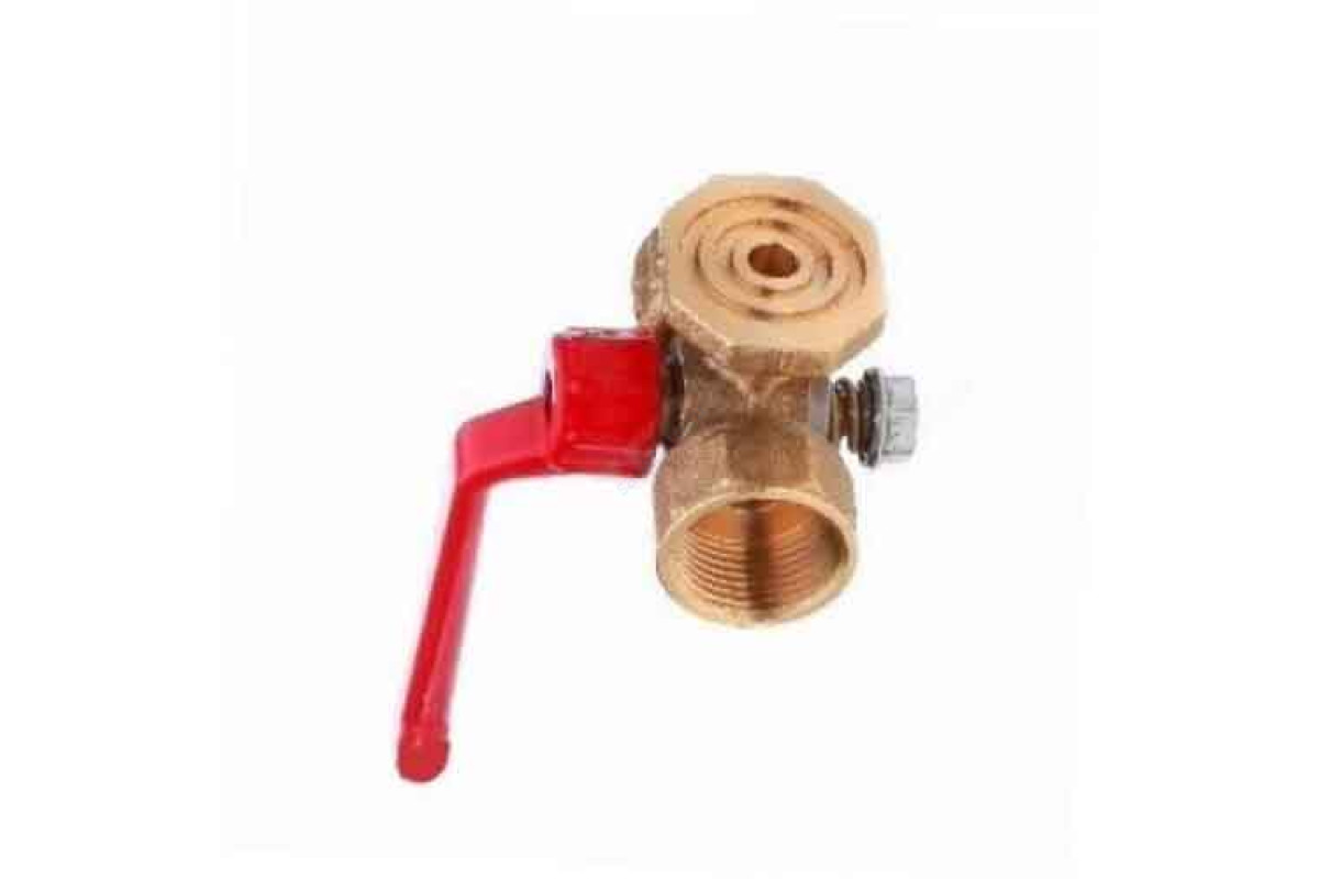 Кран для манометра 3-ходовой латунь 11б18бк(ф)1 Ду 15 Ру16 ВР G1/2"-М20х1,5 с рукояткой с фланцем Пензапромарматура 01311211