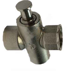 Кран для манометра кнопочный латунь Пензапромарматура