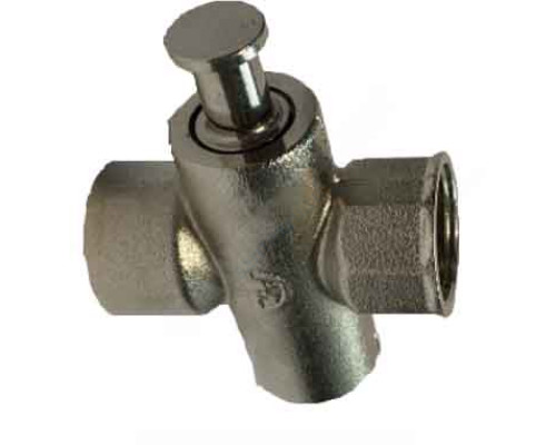 Кран для манометра кнопочный латунь Пензапромарматура