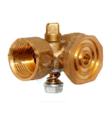 Кран для манометра 3-ходовой латунь 11б18бк(ф)1 Пензапромарматура