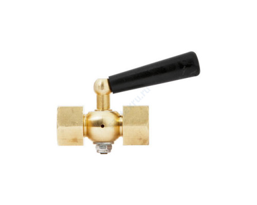 Кран для манометра 3-ходовой латунь Ду 15 Ру25 ВР/НР G1/2" с рукояткой без фланца ЭКОМЕРА