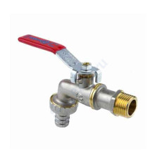 Кран шаровой водоразборный латунь со штуцером 1019 Ду 20 Ру16 НР/штуц G3/4" рычаг Aquasfera 1019-02