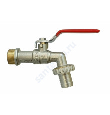 Кран шаровой водоразборный латунь со штуцером BVR-CR Ду 25 Ру10 НР/штуц G1" рычаг Ридан 065B8302RG