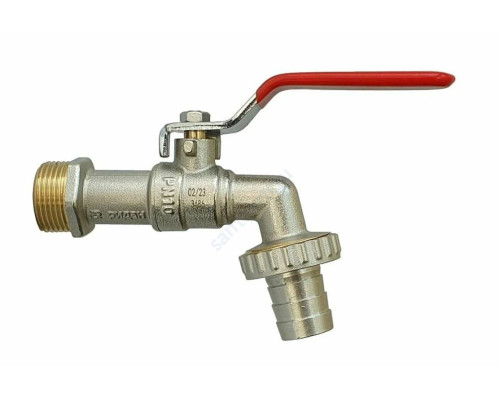 Кран шаровой водоразборный латунь со штуцером BVR-CR Ду 25 Ру10 НР/штуц G1" рычаг Ридан 065B8302RG