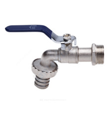 Кран шаровой водоразборный цинковый сплав со штуцером ECO Ду 15 Ру16 НР/штуц G1/2" рычаг AQUALINK 03965