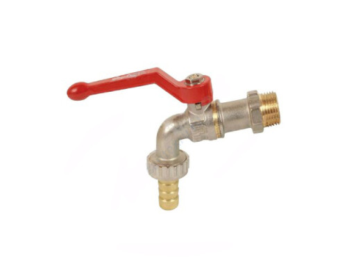 Кран шаровой водоразборный латунь со штуцером BVR-C Ду 15 Ру10 НР/штуц R1/2" рычаг Danfoss 065B8200