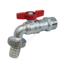 Кран шаровой водоразборный латунь со штуцером R620 Ду 15 Ру10,5 НР/штуц R1/2" бабочка Giacomini R620X003