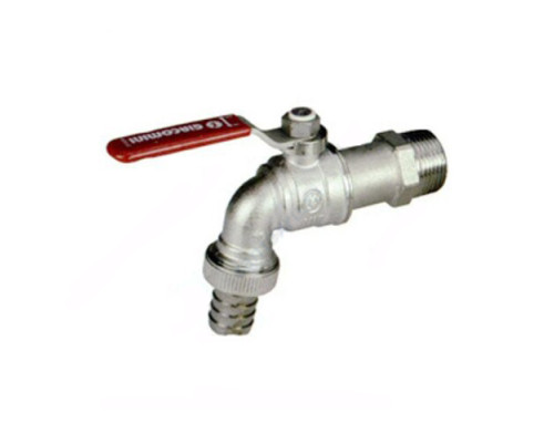 Кран шаровой водоразборный латунь со штуцером R621 Ду 25 Ру10,5 НР/штуц R1" рычаг Giacomini R621X015