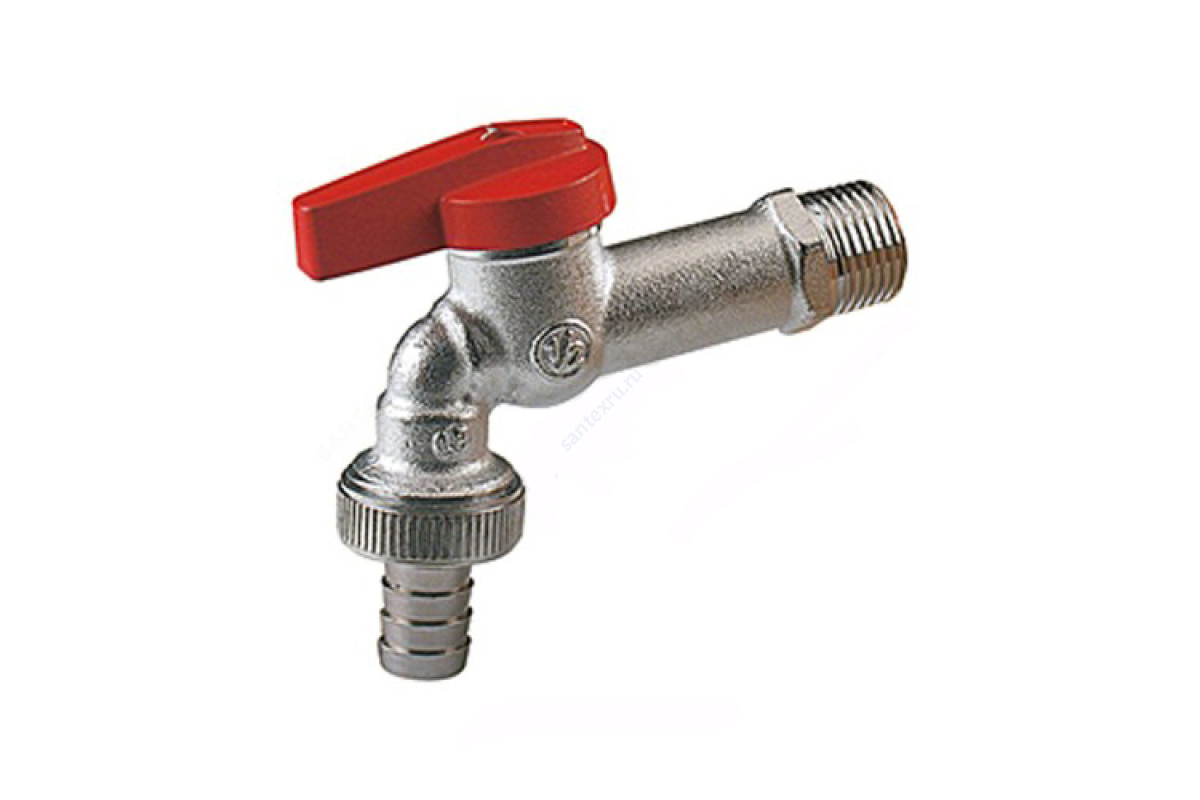 Кран шаровой латунь водоразборный со штуцером R619 НР/штуц Ру10,5 бабочка Giacomini