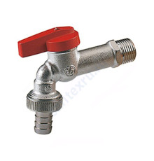 Кран шаровой латунь водоразборный со штуцером R619 НР/штуц Ру10,5 бабочка Giacomini