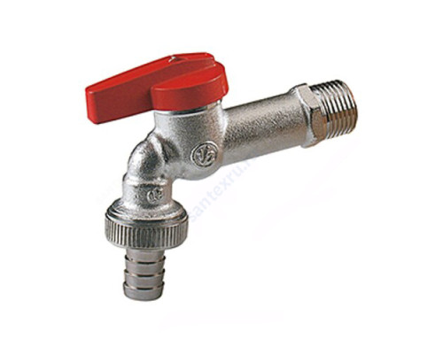 Кран шаровой латунь водоразборный со штуцером R619 НР/штуц Ру10,5 бабочка Giacomini