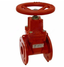 Задвижка чугун VOC4241R аналог МЗВГ обрезиненный клин Ду 100 Ру16 до +110 фл красная Tecofi VOC4241R-00EP0100