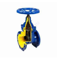 Задвижка чугун 111D аналог 30ч39р МЗВ обрезиненный клин Ду 40 Ру16 до +110 фл Zetkama 111D040C57