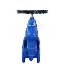 Задвижка чугун 30ч39р аналог МЗВ обрезиненный клин Ду 350 Ру10/16 фл гайк чёрн/штур Китай