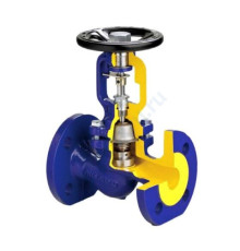 Клапан запорный чугун 234C Ду 150 Ру25 Тмакс=350 оС фл сильфонный Zetkama 234C150D01