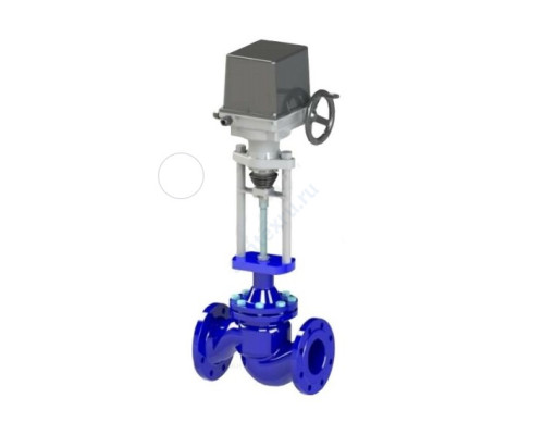 Клапан запорный чугун 234A Ду 32 Ру16 Тмакс=300 оС фл с электроприводом ST0 4кН Regada сильфонный Zetkama 234A032C01R
