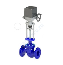 Клапан запорный чугун 234A Ду 40 Ру16 Тмакс=300 оС фл с электроприводом ST0 4кН Regada сильфонный Zetkama 234A040C01R