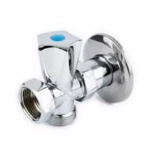 Клапан седловой латунный бытовой хром 3-ходовой 1046 НР/ВР/ВР бабочка Aquasfera