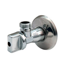 Кран шаровой латунный бытовой хром угловой R613 НР Giacomini