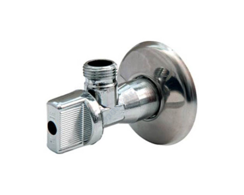 Кран шаровой латунный бытовой хром угловой R613 НР Giacomini