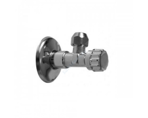 Кран шаровой латунный для смесителя хром угловой НР Ideal Standard