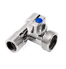 Кран шаровой для стир машин 3-ходовой ВР/НР/НР VRT