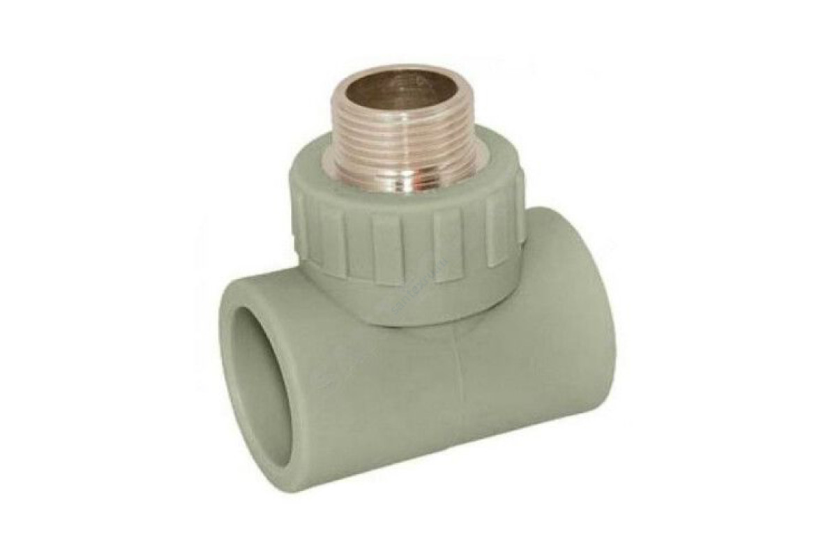 Тройник PP-R комбинированный серый НР Дн 25х1/2" VALFEX 10128125Г