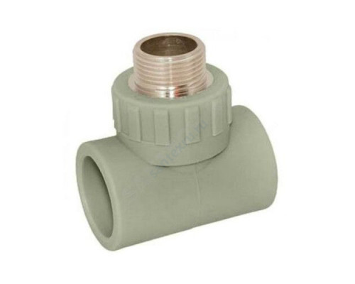 Тройник PP-R комбинированный серый НР Дн 25х3/4" VALFEX 10128025Г